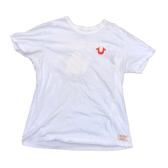Vintage True Religion Shirt XXL BIG LOGO WHITE - Picture 3 of 8